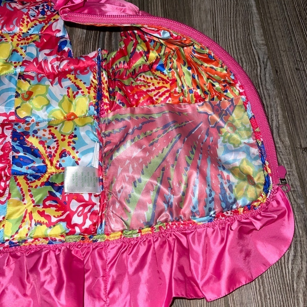 Lilly Pulitzer Pink Ruffle Puffer Vest - Picture 6 of 9